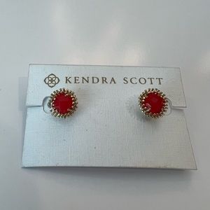 Kendra Scott Red/Orange Studs